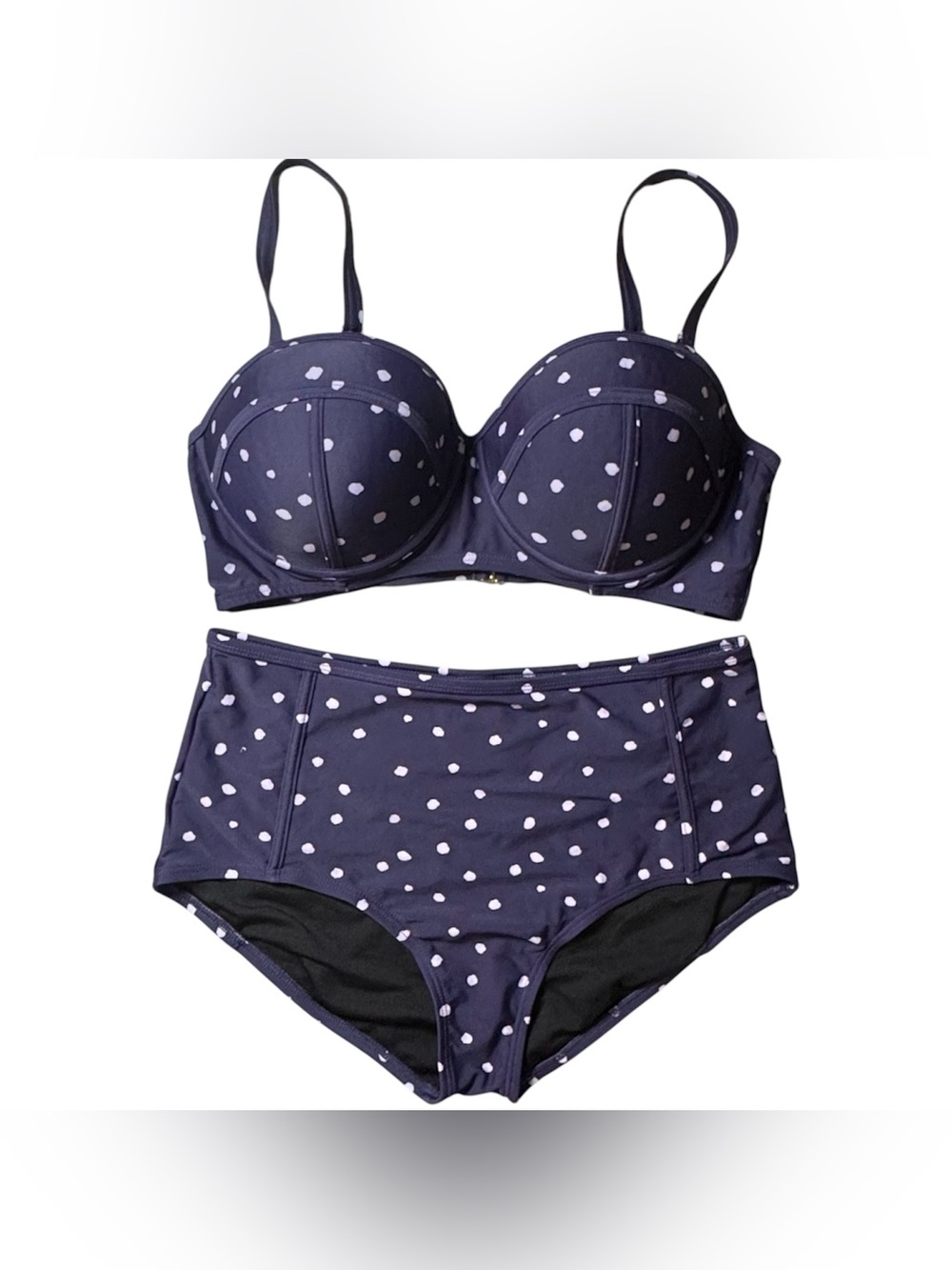 Swimsuits for All Size 12 Purple Polka Dot Bikini Set